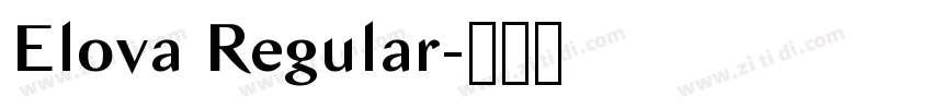 Elova Regular字体转换 Elova Regular字体转换